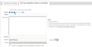 Avaliando um item